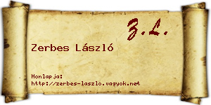 Zerbes László névjegykártya