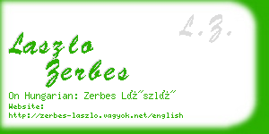 laszlo zerbes business card